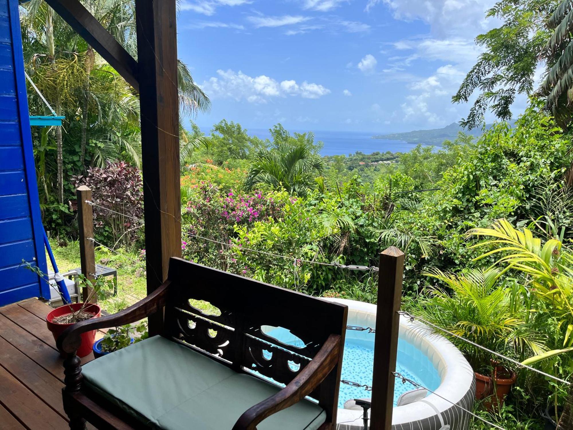 Bungalow Avec Vue Dans Lieu Calme Le Carbet Bagian luar foto