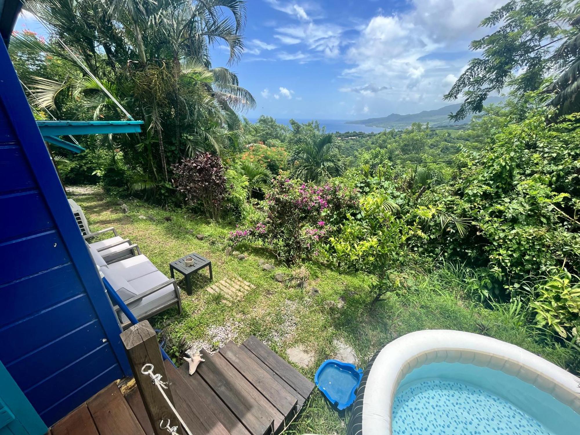 Bungalow Avec Vue Dans Lieu Calme Le Carbet Bagian luar foto